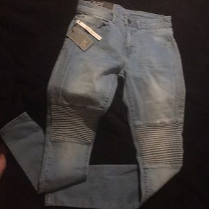 Skinny biker jeans